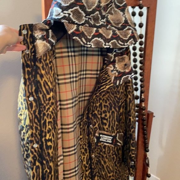 NWT ~ BURBERRY LEOPARD PRINT HOODED RAINCOAT sz 10 - Picture 12 of 15